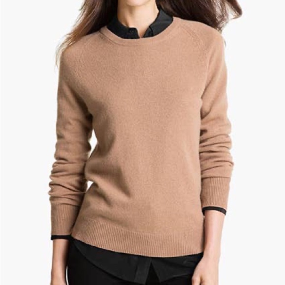 Equipment Femme Sloane Cashmere Crewneck Sweater Camel Small